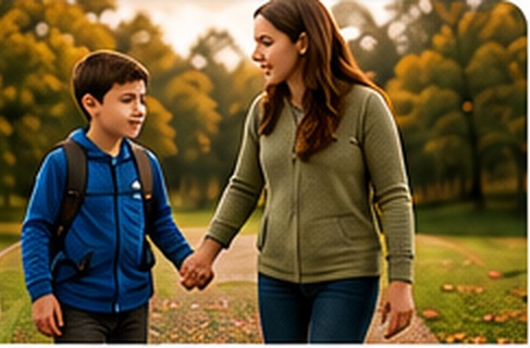 Parent and child sharing a calm, positive moment